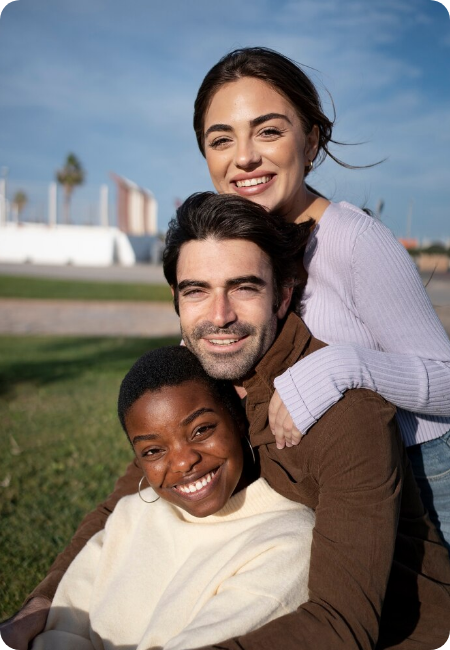 Young people with health insurance